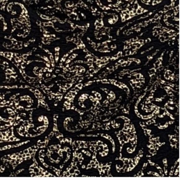 Black and Gold Strapless Dress - Picture 4 of 4